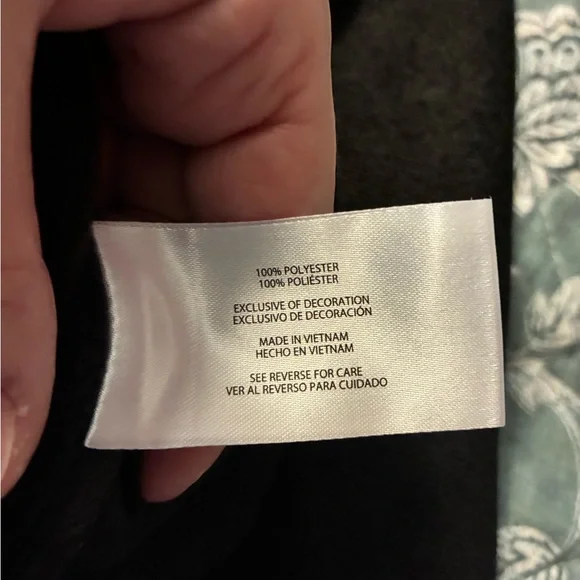 NWOT Eddie Bauer Black Pullover Fleece Sweater Crafted From Heathered Fleece - Picture 6 of 10